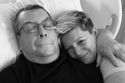 Mel with his daughter