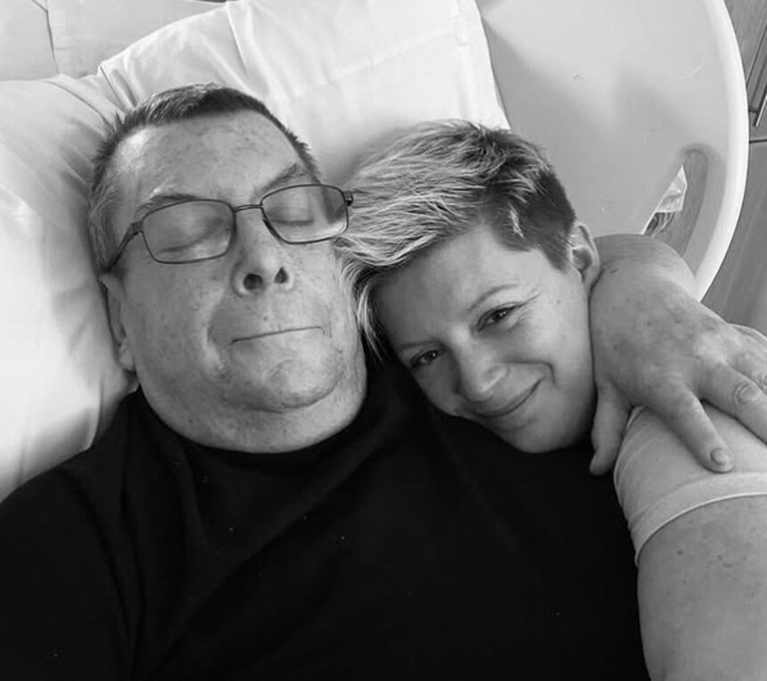 Mel with his daughter