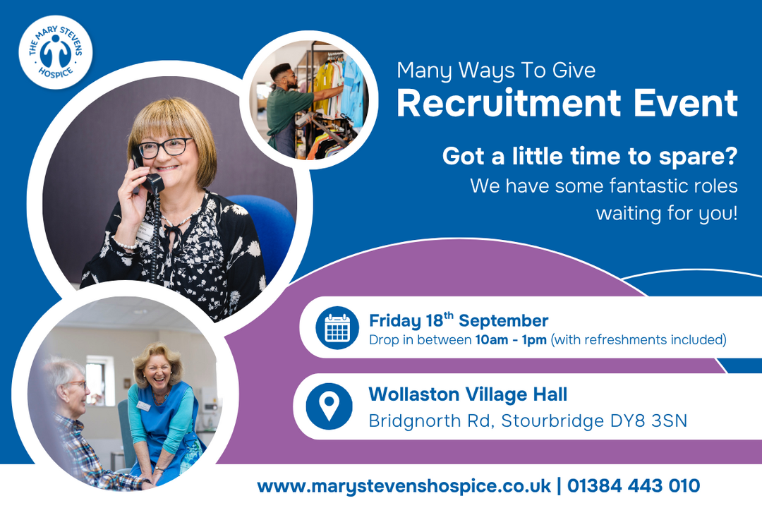The Mary Stevens Hospice - Many Ways to Give Recruitment Event
