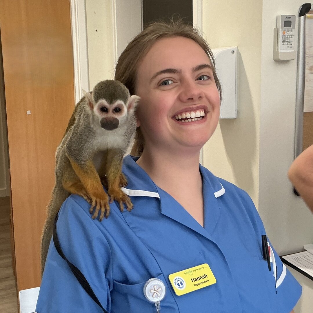 nurse with monkey