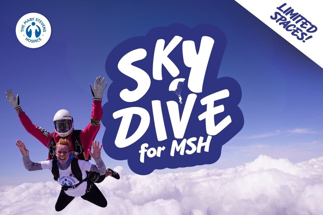 text: skydive for msh