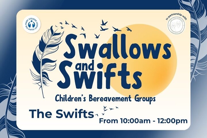 dark navy background with 'swallows and swifts' text